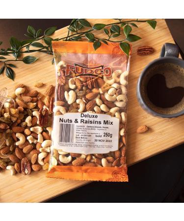 Fudco Delux Nut Raisins Mix | 700G | Mixed Dry Fruits Nuts | Dry Fruits And Nuts | Vegan | Natural Nut | High Protein | High Fibre Deluxe Nuts Raisin Mix Pack 1 - Buy Online on GoSupps.com
