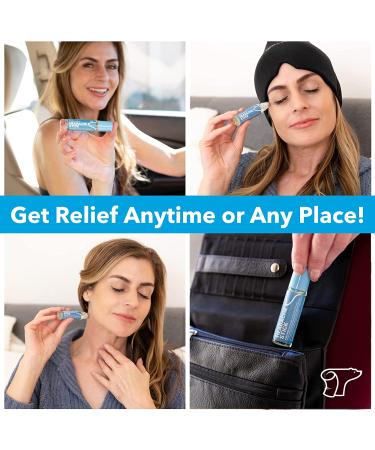TheraICE Rx Migraine Relief Stick 10ml - Organic Essential Oil Roll-On for Headache Tension - Peppermint, Spearmint, Lavender, Chamomile, Rosemary, Eucalyptus - Metal Roller - USA Made - Buy Online on GoSupps.com