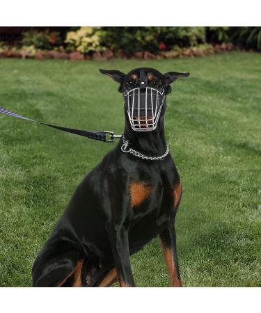 Yinrikom Dog Muzzle - Breathable Metal Basket for Large & Medium Dogs | Adjustable Leather Line | Optimal Comfort & Control - Ryltd Brand - Buy Online on GoSupps.com