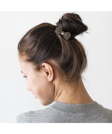 HINZIC Rhinestone Bow Hair Ties - 6PCS Crystal Bling Scrunchies & Ponytail Holders for Women and Girls - Vintage Bracelet Hair Accessory (2 Styles) - Buy Online on GoSupps.com