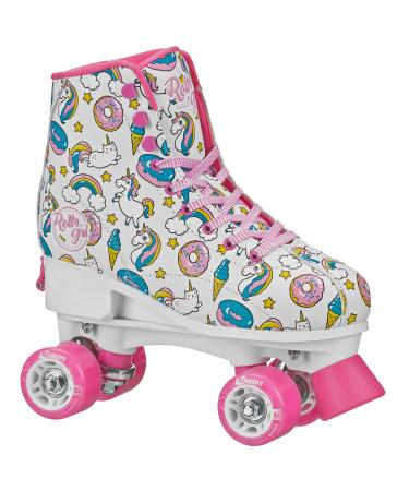 Rollr GRL Ella Adjustable Girls Roller Skates White/Pink Small (12-2)