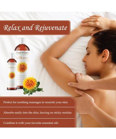 Plant Guru Safflower Oil 8 fl. oz. Cold Pressed 100% Pure & Natural Carrier for Skin Face Body Hair and Cooking. Great for DIY Creams Lotions and Lip Balms. - Buy Online on GoSupps.com