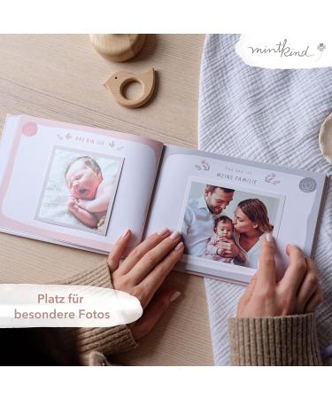 Mintkind Baptism Book | Perfect Baptism Gifts for Boys & Girls | Memory Book & Godchild Gift | Ideal Godmother Gift with Flower Design - Buy Online on GoSupps.com