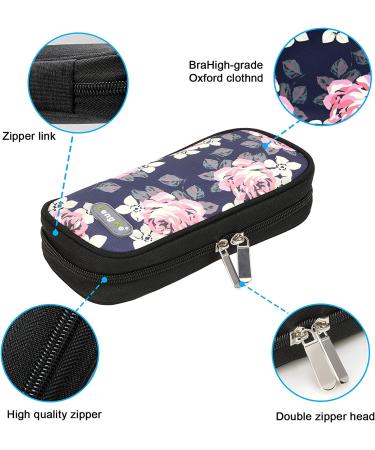 YOUSHARES Insulin Cooler Travel Case - Diabetic Organizer with 2 TSA Approved Ice Pack - Flower Pattern - Buy Online on GoSupps.com