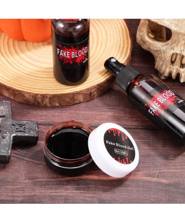 GALPADA Halloween Fake Blood Makeup Kit - Coagulated Blood Spray & Splatter for Costumes | International Shipping Available - Buy Online on GoSupps.com