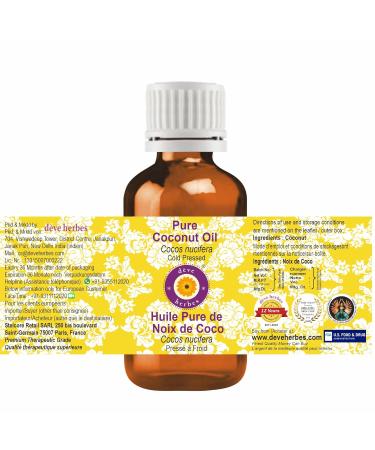 Pure Coconut Oil (Cocos Nucifera) 15ml - Cold Pressed International Shipping - d ve herbes - Buy Online on GoSupps.com
