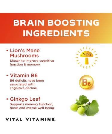 Vital Vitamins Brain Booster Plus + Biotin Complex Capsules - Buy Online on GoSupps.com