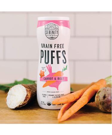 Buy Serenity Kids Grain Free Puffs - Carrot & Beet, 1.5 oz (43g) | Healthy Snack for Toddlers - Buy Online on GoSupps.com