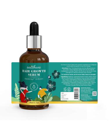 Satthwa Hair Growth Serum Redensyl 3% & Anagain 4% for Thicker Fuller Hair Fall Control | 50ml - Ideal for Men & Women - Buy Online on GoSupps.com