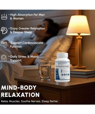 400 mg Pure Magnesium Glycinate 180 Tablets Non Buffered High Absorption Non-GMO Promotes Cardiovascular Health for Stress Relief, Sleep, Heart Health, Ease Muscles, Calm Headaches, Nerves 1 Count (Pack of 1) - Buy Online on GoSupps.com