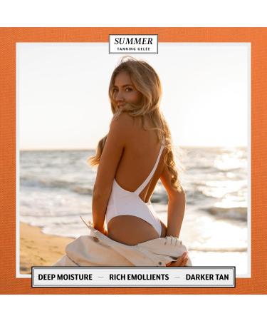 Summer Gel e Tanning Lotion Gel - USA Made SPF 30 Hydrating & Moisturizing Tanning Oil Quick Absorb & Darker Tan Accelerator Broad Spectrum UVA/UVB Protection - 3.12 OZ - Buy Online on GoSupps.com