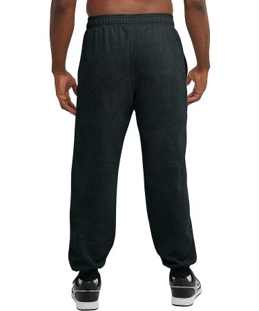 Champion Powerblend Fleece Joggers Sweatpants for Men - Black C Patch Logo (Regular/Big & Tall) - Buy Online on GoSupps.com