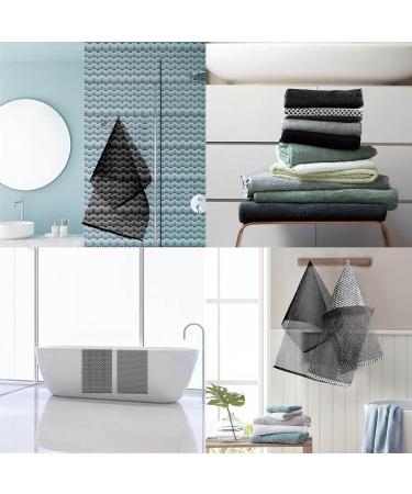 Exfoliating Washcloth Set - 2 African Net Shower Towels & Japanese Face Sponges for Ultimate Body Care Black Loofah Scrubber for Exfoliation - Buy Online on GoSupps.com