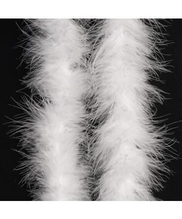 Dxhycc 2 Yards Marabou Feather Boa - White, 20g for Crafts, Weddings, Halloween, Christmas Decor - Buy Online on GoSupps.com