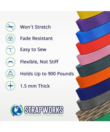 10 Yard Black Heavy Duty Polypropylene Webbing for Outdoor DIY Gear Repair - Buy Online on GoSupps.com