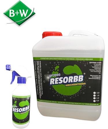 RESORBB UF2000 Odor Remover - 2.5L + 0.5L Spray Bottle | Effective International Shipping - Buy Online on GoSupps.com