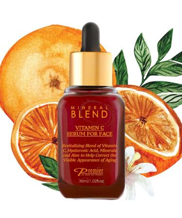 Buy Natural Vitamin C Serum for Face - Organic Anti-Aging with Hyaluronic Acid & Rose Hip Oil - Premier Dead Sea 1.02 Fl Oz - Buy Online on GoSupps.com