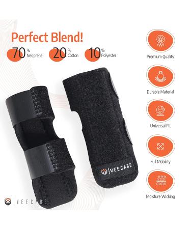 Veecare Trigger Finger Splints - Set of 2, Brace Joint Support with 2 Nylon Finger Sleeves - Ideal for Broken Fingers, Arthritis Relief - Buy Online on GoSupps.com