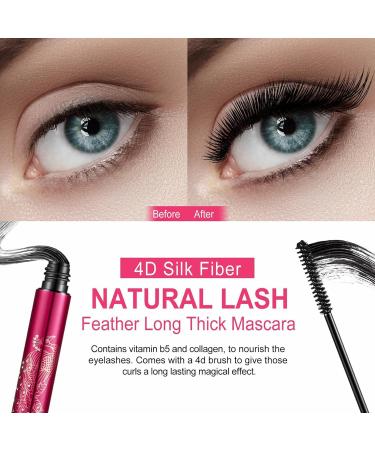 Mascara Makeup | Womens Mascara - Special Brush Head For Curly And Slender Lashes 4D Waterproof And Sweatproof Formula For Daily Use Commute - Buy Online on GoSupps.com