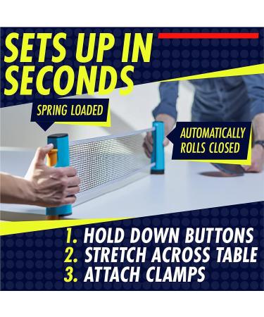 NIBIRU SPORT Ping Pong Paddles Set with Retractable Net & Storage Case - Professional Table Tennis Rackets & Balls - Game Table Accessories - Buy Online on GoSupps.com