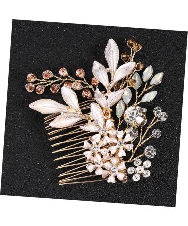 Housoutil 1pc Pearl Hair Pin Wedding Hair Clips Wedding Bridal Hair Clip Pearl Hair Clip Colorful Hair Cuffs Bridal Pearl Hair Comb Floral Hair Comb Tiara Accessories Crystal Bride - Buy Online on GoSupps.com