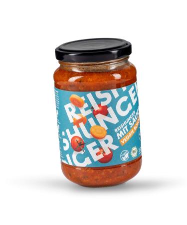 Reishunger organic sauce veggie -bolognese 3x330 ml - vegan & gluten -free - Mediterranean ready -made sauce - ideal for rice pasta and other dishes veggie bolognese 330 ml (3 Pack)