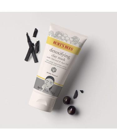 Burt's Bees Detoxifying Clay Mask - Charcoal & Acai Oil - 2.5 oz - Buy Online on GoSupps.com