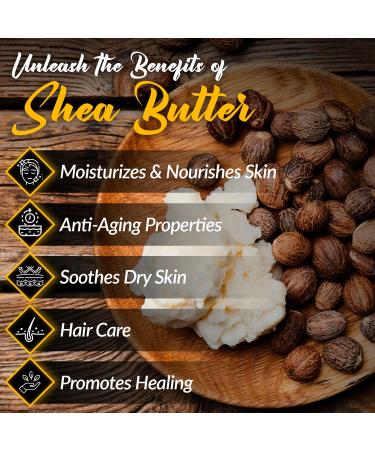 Buy Organic 1lb Unrefined Shea Butter - Pure Moisture for Skin & Hair | International Shipping Available - Buy Online on GoSupps.com