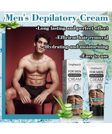 Men's Depilatory Cream - Intimate Hair Removal Flawless & Sensitive Skin Formula - Buy Online on GoSupps.com