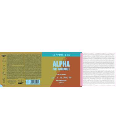 Alpha Pre-Workout Powder with Beta Alanine and Caffeine - Orange and Mango Flavor - 600g by Myprotein - Buy Online on GoSupps.com