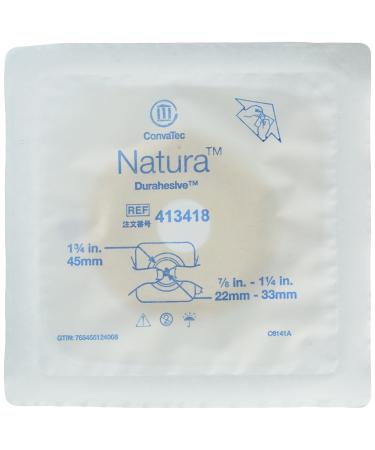 Natura Moldable Durahesive Skin Barrier with Acrylic Flexible Collar 45mm (1 3/4") - Medium