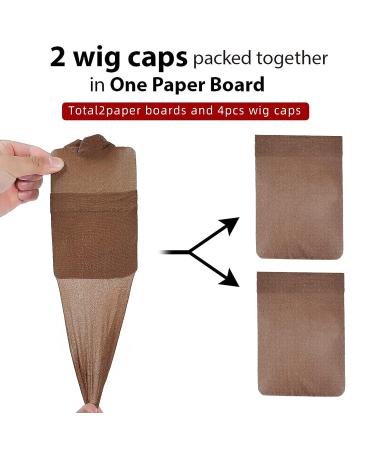 LUNROUG Dark Brown Wig Caps 24pcs - Stretchy Nylon Stocking Caps for Women and Men - Buy Online on GoSupps.com