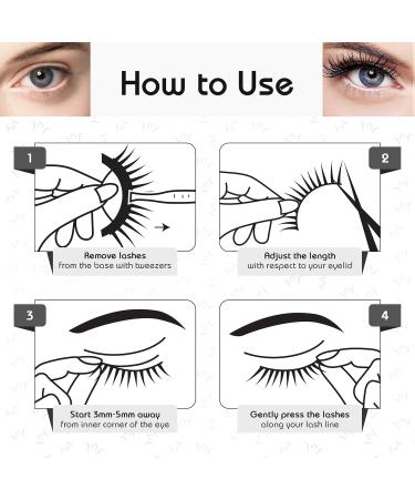 Shop Reusable Fake Eyelashes - Lightweight Self-Adhesive False Lashes | No Glue Needed - 3 Sets - Buy Online on GoSupps.com