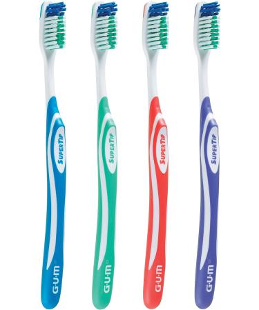 GUM Super Tip Toothbrush Full Head & Soft Bristles with Bonus Proxabrush Go-Betweens (Pack of 6) - 6 ct - Buy Online on GoSupps.com