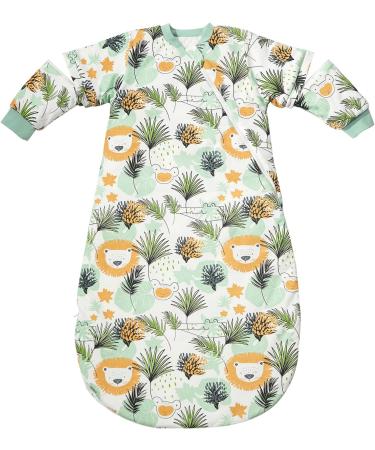 Beeweed Baby Sleeping Bag TOG 3.5 Winter Wearable Blanket with Removable Sleeves - Forest Lion L (7-18 Months) - Buy Online on GoSupps.com
