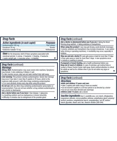 Pamprin Maximum Strength Menstrual Relief Tablets 40-Count x 3 Pack - Multi-Symptom Relief - Buy Online on GoSupps.com