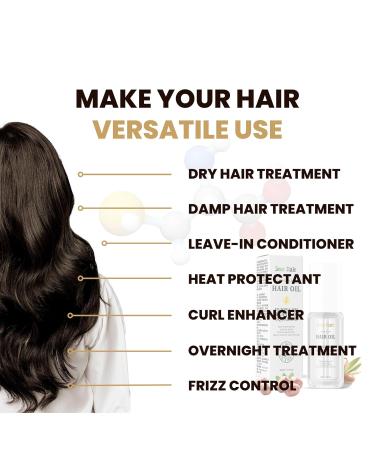 Luxury Blend Hair Oil - Organic Argan & Jojoba Oils for Nourishing & Smoothing All Hair Types - 1.01oz - Buy Online on GoSupps.com