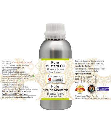 Buy Greenwood Essential Pure Mustard Oil - Cold Pressed Therapeutic Grade 300ml (10 oz) | International Shipping - Buy Online on GoSupps.com