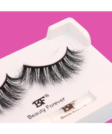 Beauty Forever Faux Mink 3D Eyelashes Elegantly Layered Lashes for Defined Looks Handmade & Reusable With Latex Free Glue Mitchelle No. 125 - Buy Online on GoSupps.com