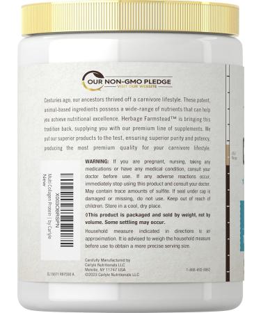 Carlyle Multi Collagen Protein Powder | Type I II III V & X | 9 Oz | Peptides Premium Blend | Unflavored | for Women and Men | Non-GMO and Gluten Free | 25 Servings | by Herbage Farmstead - Buy Online on GoSupps.com