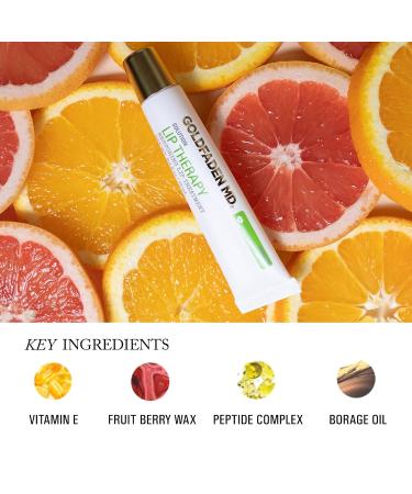 Goldfaden MD Lip Therapy | Restoring Lip Treatment | w/Peptides Hyaluronic Acid Fruit Berry Wax Borage Oil Rose Hip Oil & Vitamin E | Nourishes Hydrates & Plumps Appearance 0.5 ? oz / 15 mL 0.5 Fl Oz (Pack of 1) - Buy Online on GoSupps.com