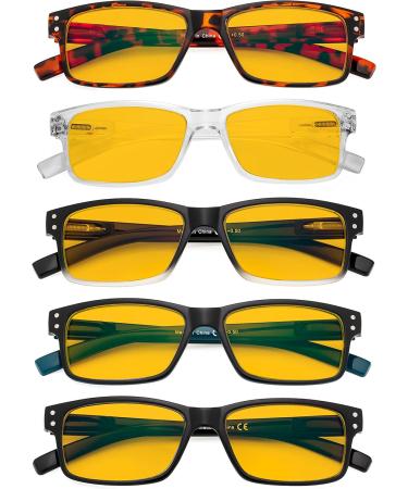 Eyekepper 5-Pack Classic Spring Hinge Reading Glasses - 1.0 Diopters Blue Light Blocking Sun Reading Glasses - Buy Online on GoSupps.com