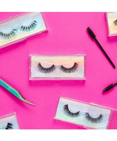 Holographic Silver Empty Lash Boxes - 30-Pack Bulk Wholesale for False Eyelashes | Makeup Artist Essential - 4.4 x 2 Inches - Buy Online on GoSupps.com