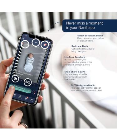 Nanit Pro Baby Monitoring System Bundle | 1080p Over The Cot Camera | Travel Multi-Stand & Breathing Wear Band | Night Vision Pro Camera - Tracks Newborn Sleep & Breathing | Sensor-Free - Buy Online on GoSupps.com