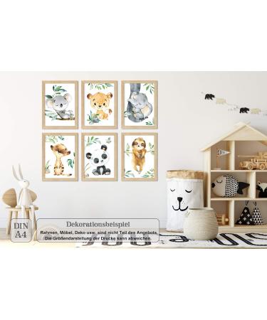 LALELU-Prints Adventurous Safari: Set of 6 Jungle Elephant Posters for Kids' Rooms Perfect Wall Decor for Boys and Girls (DIN A4 Unframed) - Buy Online on GoSupps.com