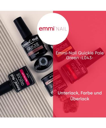 Emmi Nail Quickie Pale Green 3in1 - LED UV Gel Polish L043 | Long-Lasting Vegan & Scratch-Resistant | 7.5ml - Buy Online on GoSupps.com