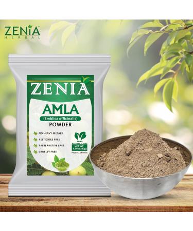 Zenia 100% Pure Amla Powder (Amalaki Indian Gooseberry) - 100g | Raw Edible Grade for Hair & Skin Care | Vitamin C Rich for Cooking, Smoothies & Tea - Buy Online on GoSupps.com