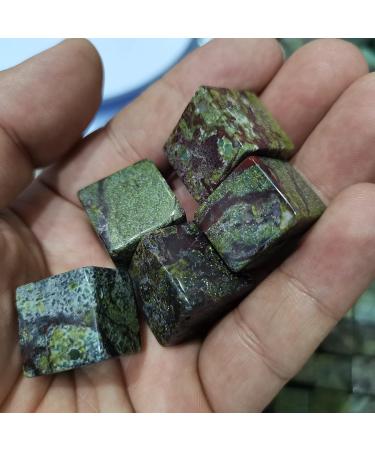 Natural Quartz Crystal 6pcs Natural Dragon Blood Crystal Tumble Stones Polished Cube Home Decoration Collection Gift Home Office Decor - Buy Online on GoSupps.com