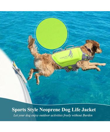 Vivaglory Dog Lifeguard Vest - Skin-Friendly Neoprene for Large Dogs | Quick Lock D-Ring | XL Green (71-84cm) - Buy Online on GoSupps.com