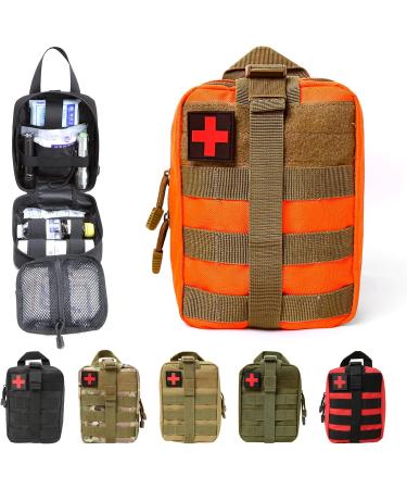 Buy Bituor Tactical First Aid Pocket Kit - Molle Waterproof EMT Pouch for Outdoor Camping Travel & Adventure (Orange) - Buy Online on GoSupps.com